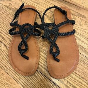 Universal Thread Black Braided Sandals
